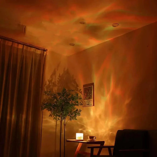 Lampe Aurore Boréale LED – Projecteur Effet Vagues d'Eau 16 Couleurs avec Télécommande